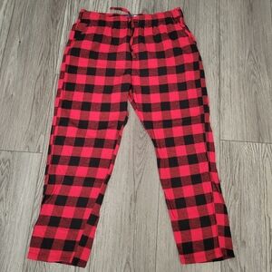 Old Navy Red and Black Plaid Lounge Pants